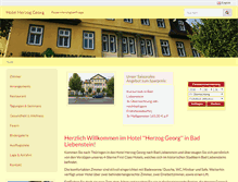 Tablet Screenshot of hotel-herzog-georg.de